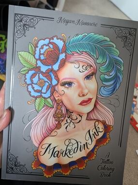 Marked in Ink - Megan Massacre Tattoo Coloring Book